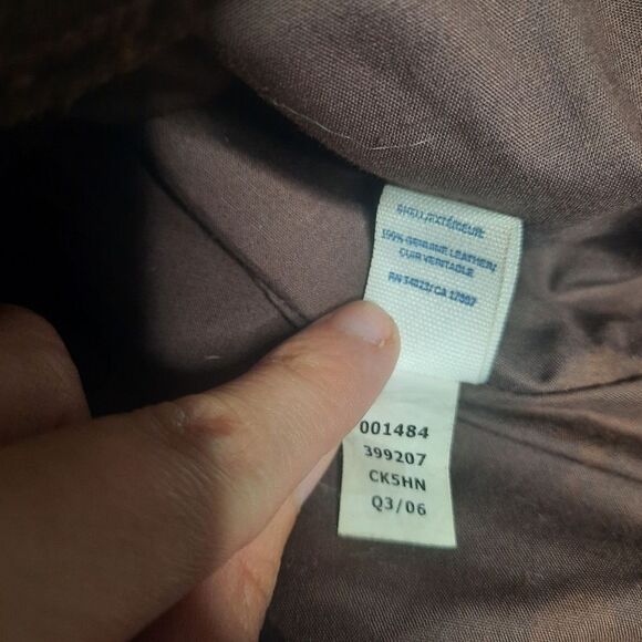 Old Navy Boho Y2K Vintage Brown Suede Genuine Leather Tote Bag - Picture 6 of 7